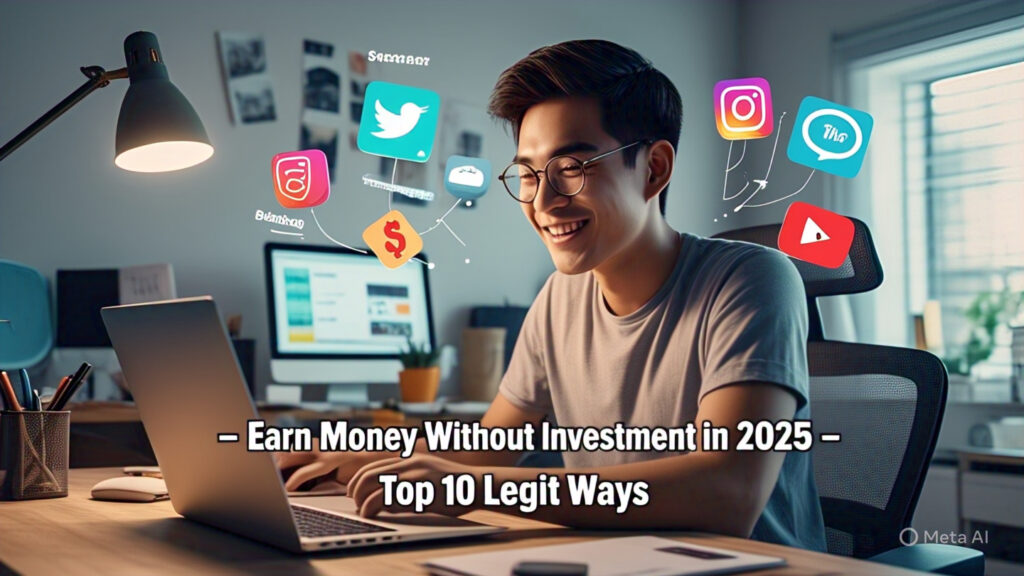 Earn Money Without Investment in 2025: Top 10 Legit Way